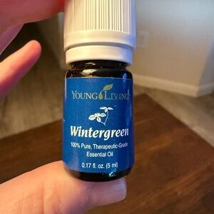 Young Living Wintergreen Essential Oil - Blue and White